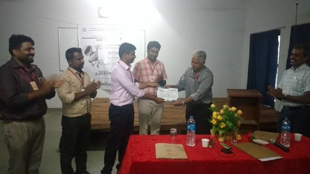 Dr. Trijo Tharayil - Best Technical Paper Award